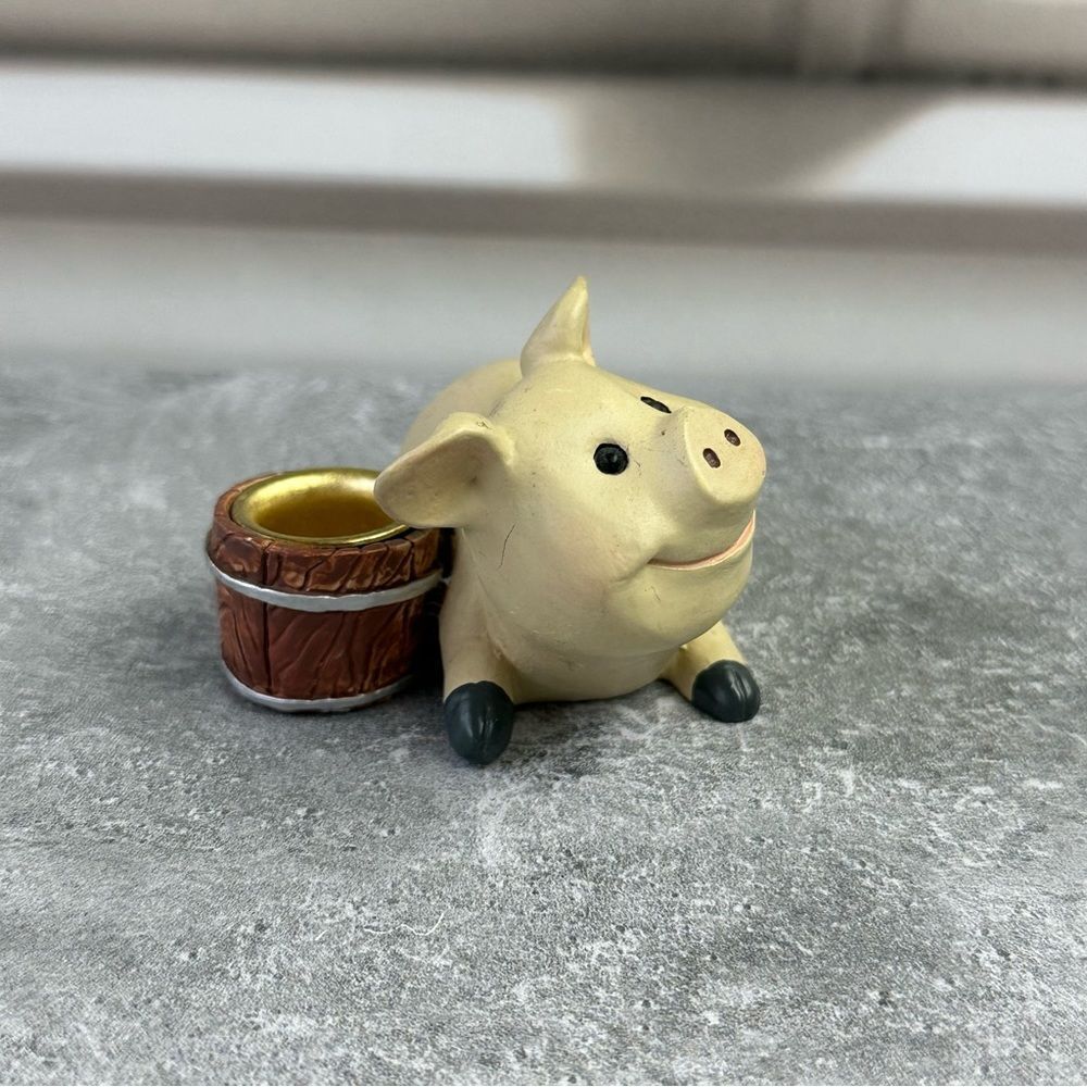 Vintage Sia Pig Bucket Figurine Piggy Collectible